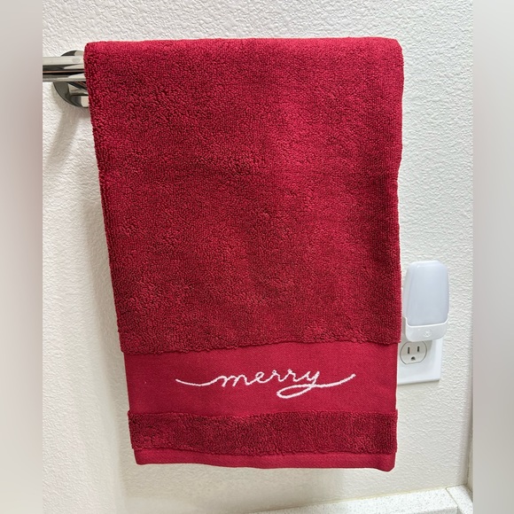 Pottery Barn Holiday New Pottery Barn Merry Christmas Hand Towels